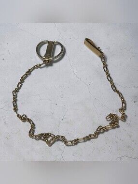Antique Gold Filled Vest Pocket Watch Chain Clip Vintage Patented Art Deco GF